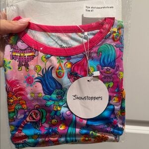 Pink Trolls Bamboo Short Sleeve Shorts Set size 4T NWT